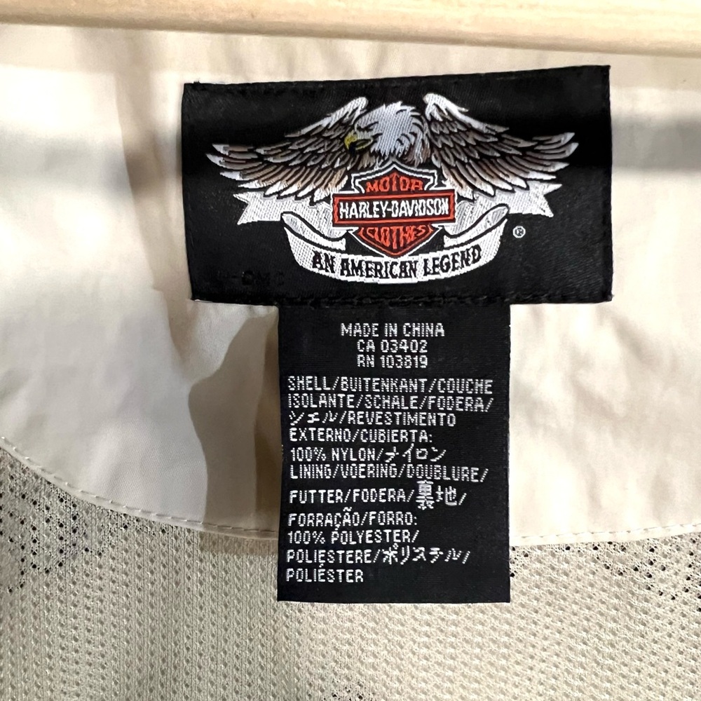 Harley Davidson Jacket Nylon Polyester Orange Xs … - image 6